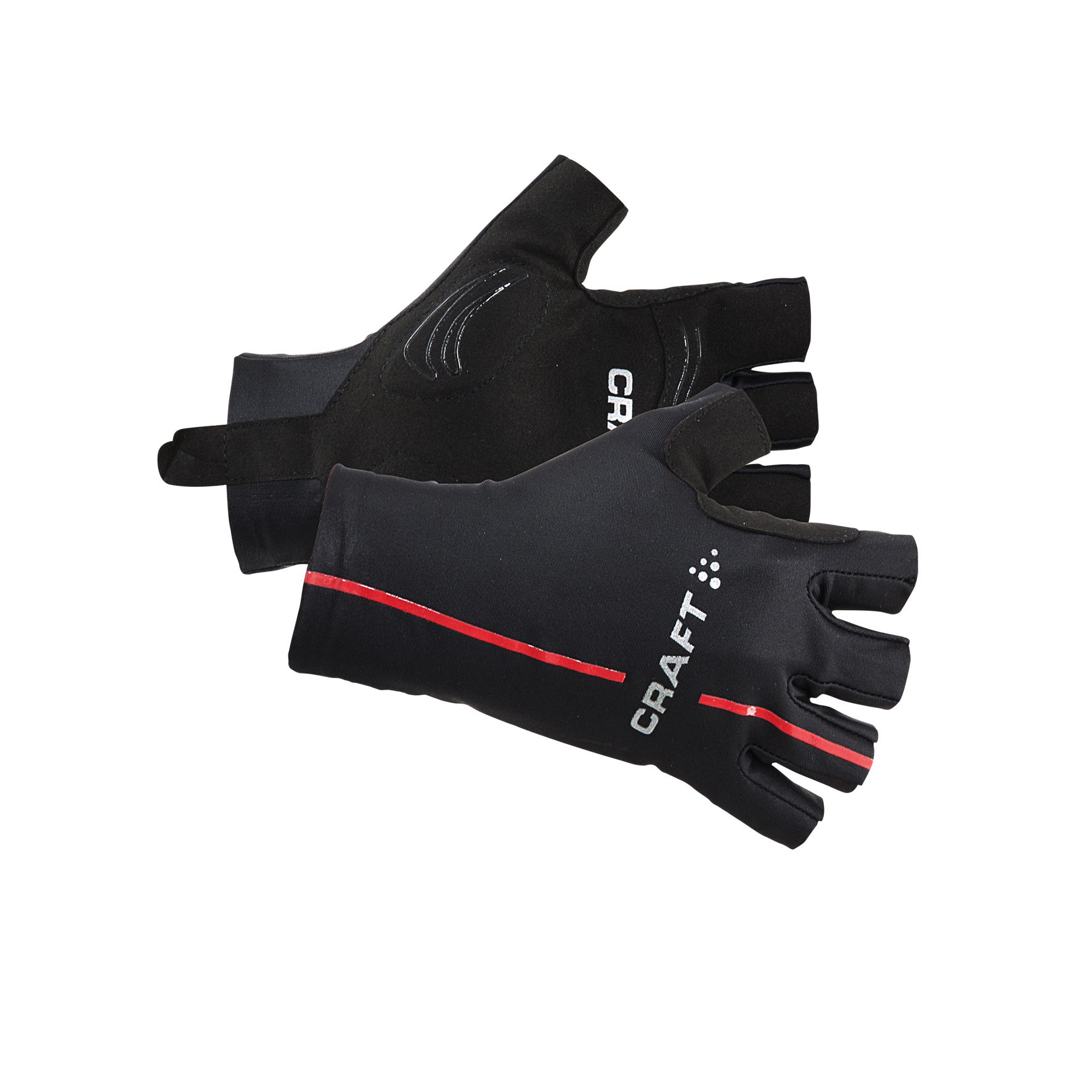 Craft Tech Short Finger Cycling Gloves Black / Bright Red / Xlarge