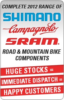 Complete 2012 range of Shimano, Campagnolo and Sram road and mountain bike components.