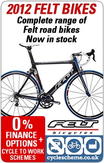 Complete new range of 2012 Felt road bikes now in stock