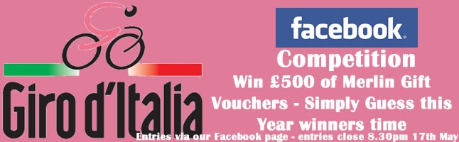 Win £500 of Merlin Gift Voucher - Giro d'Italia Facebook Competition