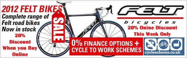 2012 Felt Bikes. Complete range now in stock. Save up to 20% when you buy online.