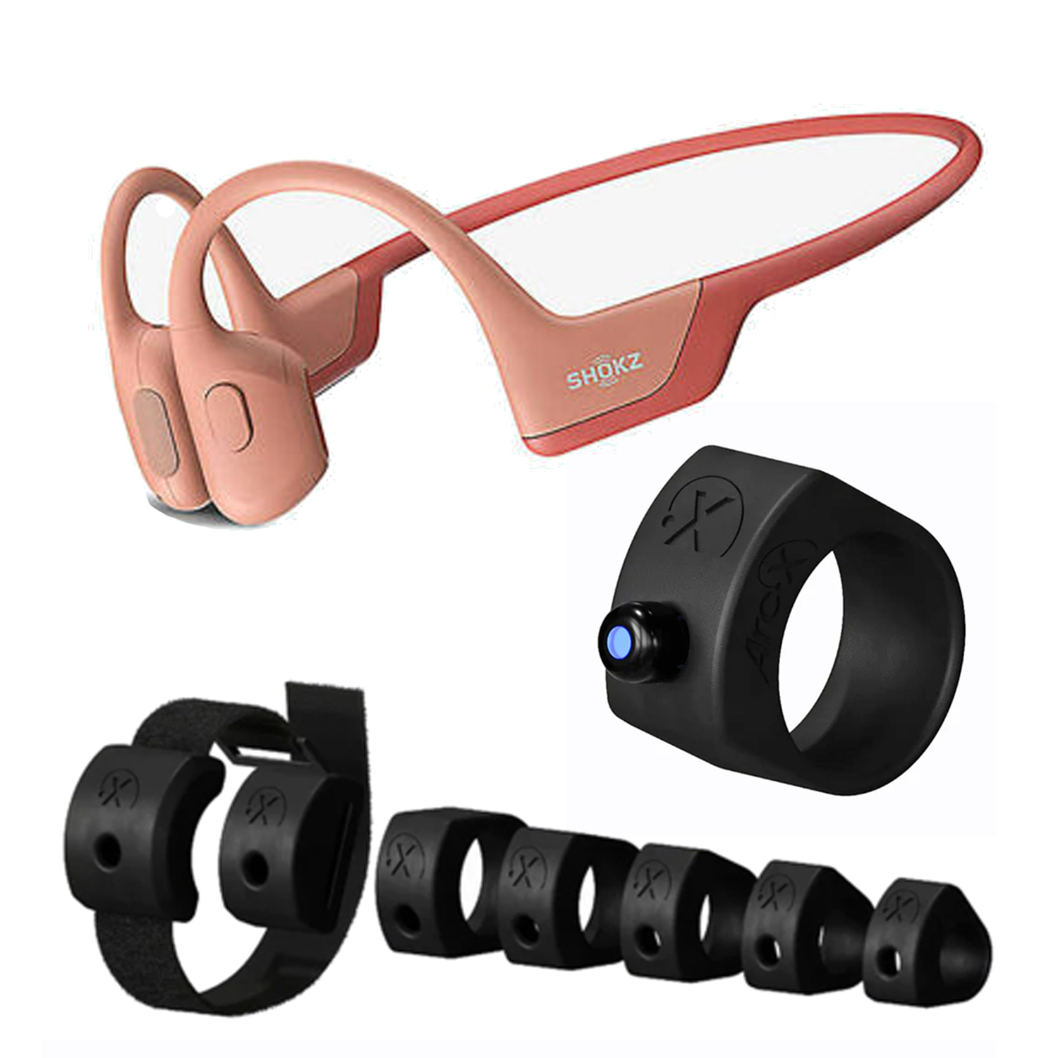 Shokz OpenRun Pro Bone Conduction Sport Headphones & ArcX Smart Ring