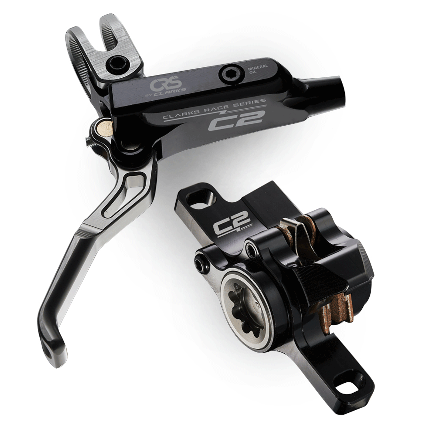 Clarks CRS C2 CNC 2Piston Hydraulic Disc Brake Set Merlin Cycles