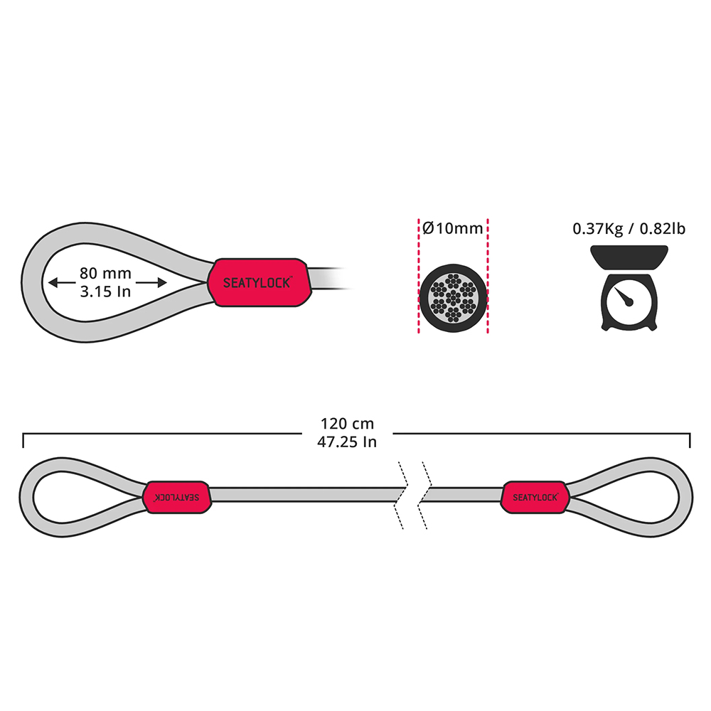 Seatylock Cable Loop 120 | Merlin Cycles