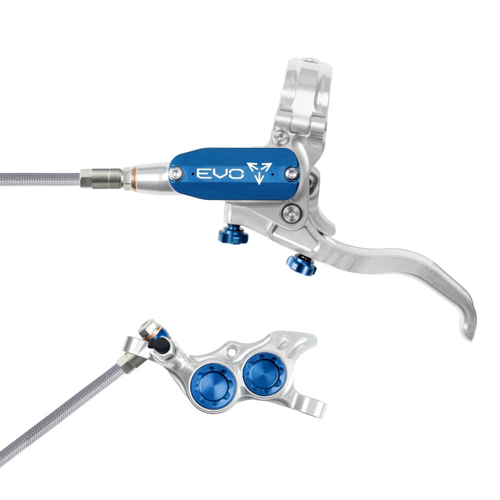 Hope Razor Disc Razor Hope Tech 4 Evo TR4 Braided Disc Brake - Silver / Colours | Merlin Cycles