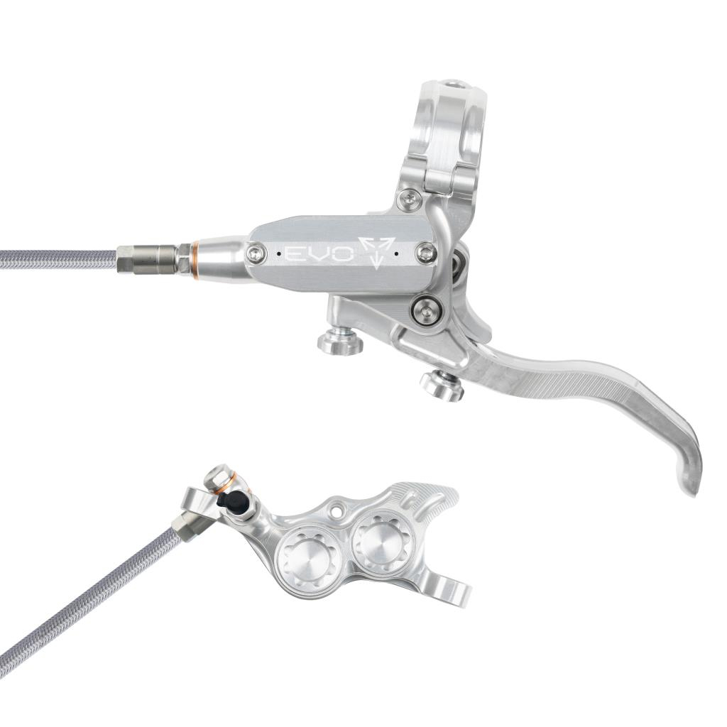 Hope Tech 4 Evo TR4 Braided Disc Brake - Silver / Colours | Merlin Cycles