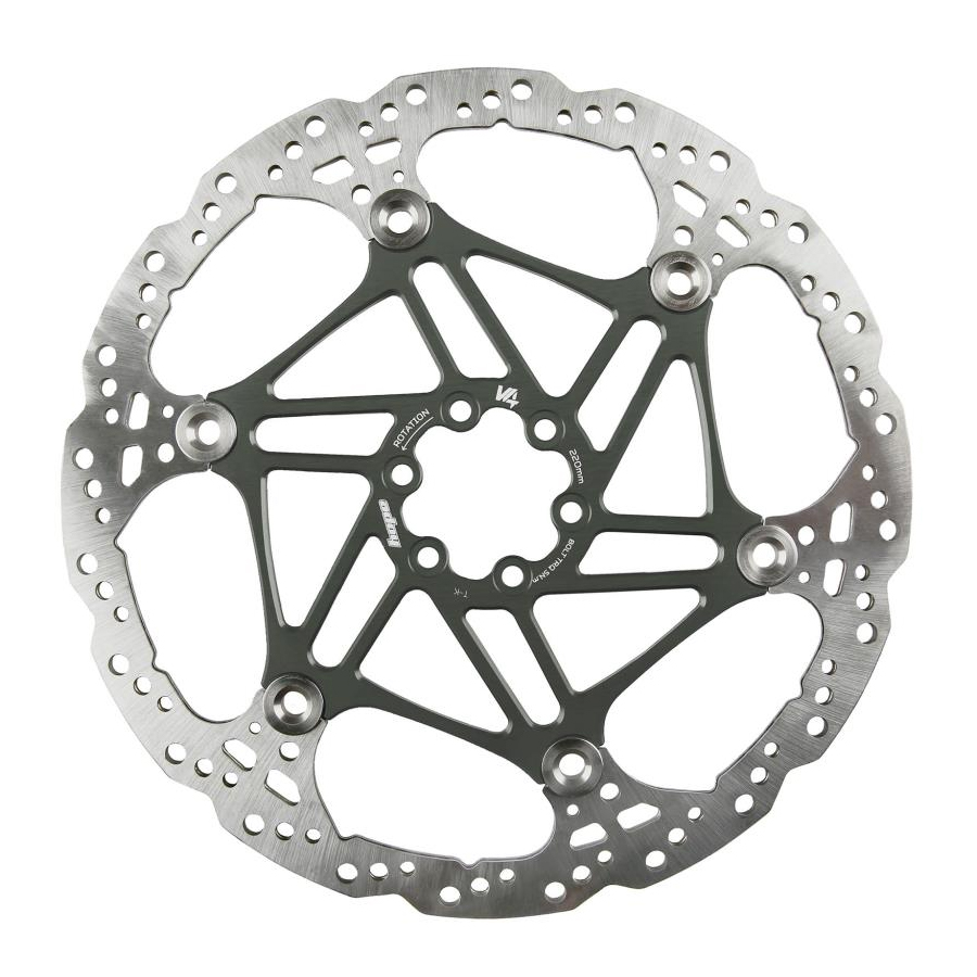 Hope Tech V4 Vented 6 Bolt Floating Disc Rotor - 220mm | Merlin Cycles