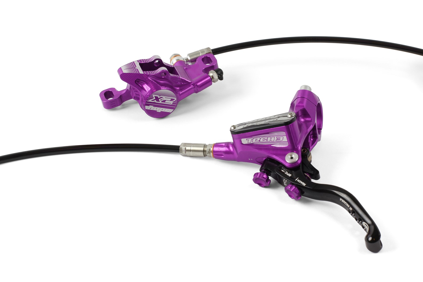 Hope Tech 3 X2 Purple Left Front with Black Hose Brake Brand New 