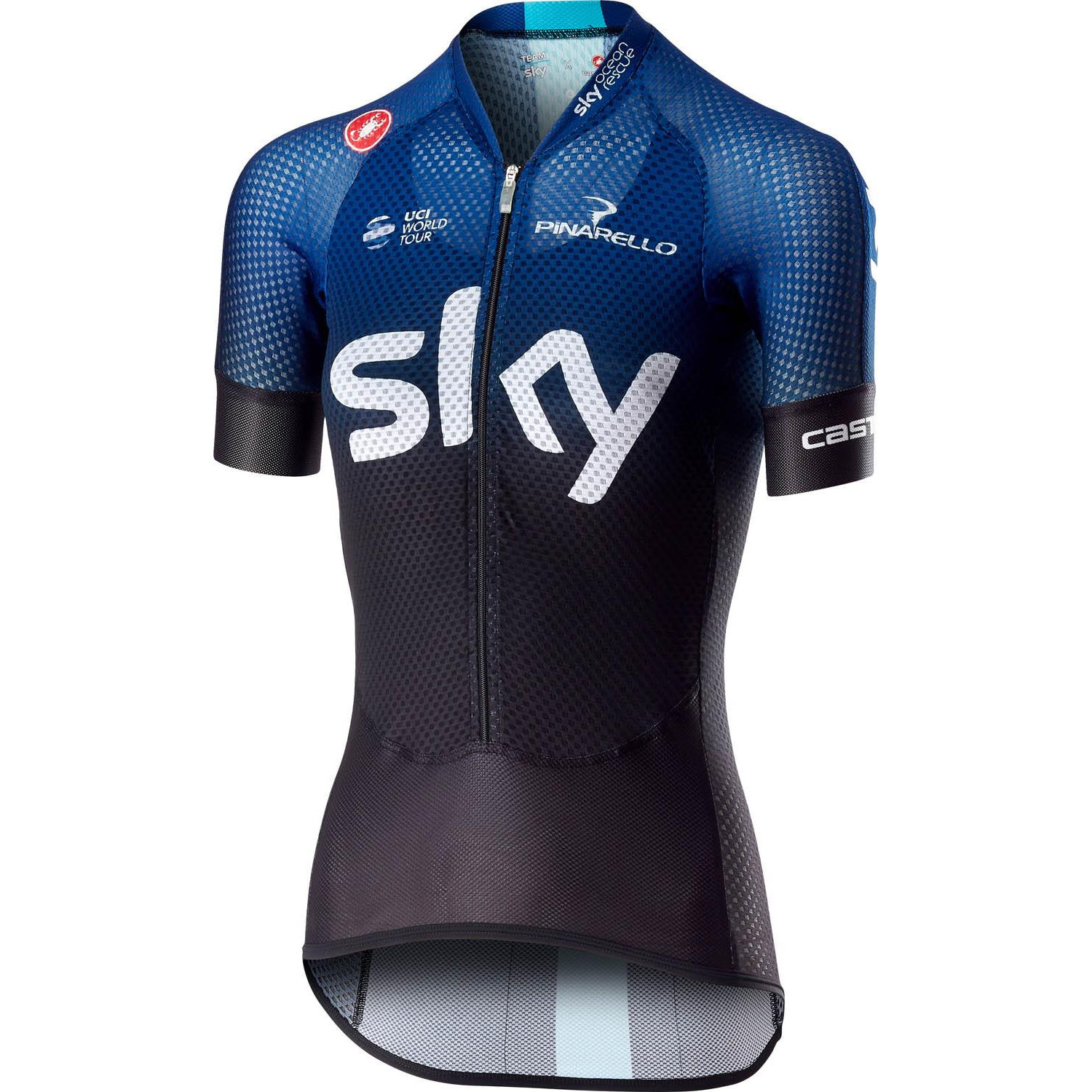 Castelli Team Sky Climber&#39;s Womens Short Sleeve Cycling Jersey | Merlin Cycles