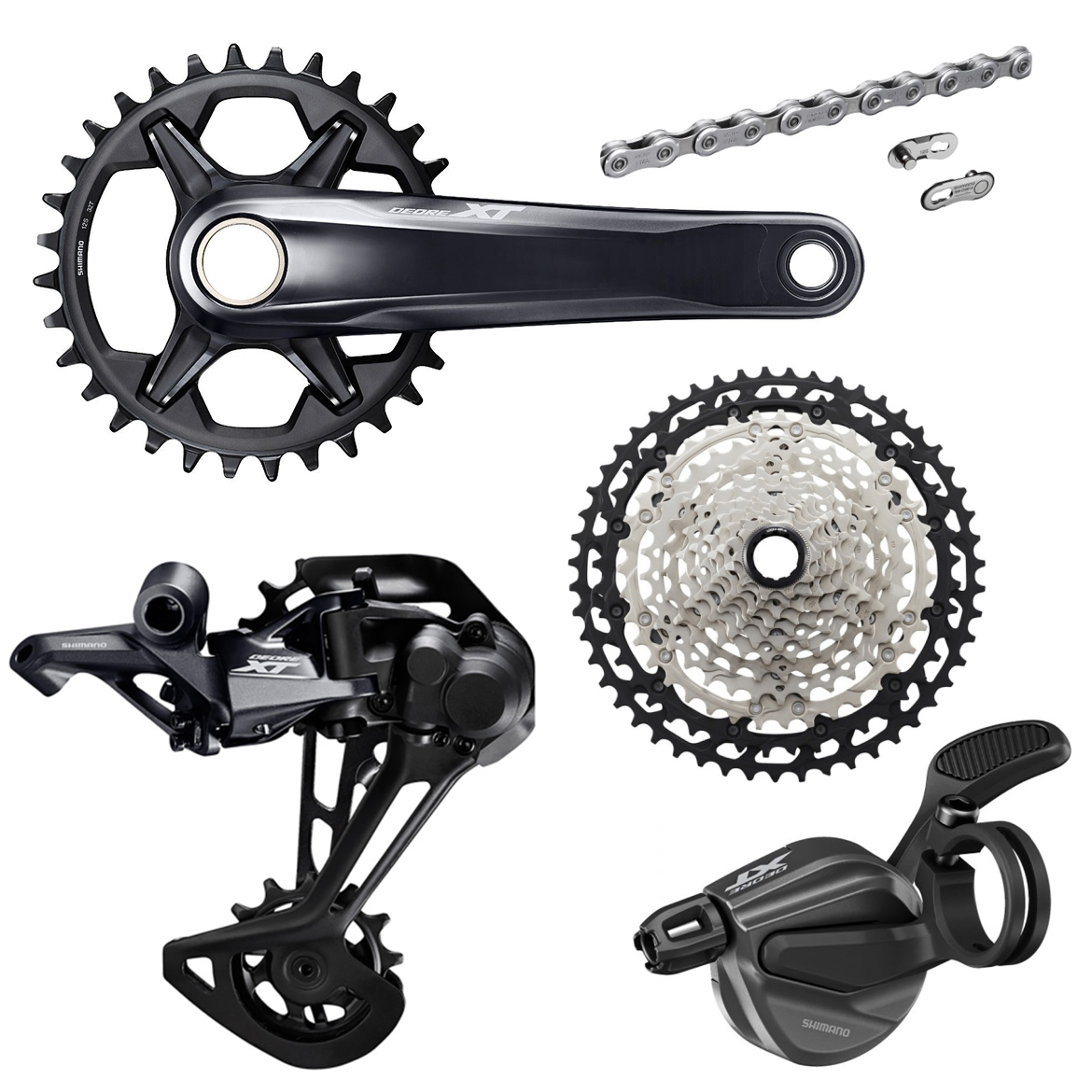 a little Thigh magnet Shimano XT M8100 1x12 Transmission Groupset