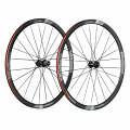 Merlin Cycles Vision Team 30 Disc Clincher Road Wheelset - Black / 12mm Front - 142x12mm Rear / Shimano / Centerlock / 10-11 Speed / Pair / Tubeless / 700c