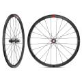 Merlin Cycles Fulcrum E-Racing 400 DB E-Road Wheelset - 700c - 12mm Front - 142x12mm Rear / Black / Shimano / Centerlock / Pair / 11-12 Speed / Clincher / 700c