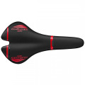 Merlin Cycles San Marco Aspide Full-Fit Racing Road Saddle - Black / Red / Wide