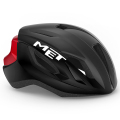 Merlin Cycles MET Strale Road Cycling Helmet  - Black / Red Metalic / Medium / 56cm / 58cm