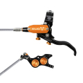 Merlin Cycles Hope Tech 4 Evo TR4 Braided Disc Brake - Black / Colours - Black / Orange / No Rotor / Left / Braided Hose | FREE delivery over £60 & Easy Returns