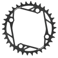 Merlin Cycles Sram Eagle 4-Arm Chainring - 12 Speed - Black / 34 / 4 Arm, 110mm / 12 Speed | FREE delivery over £60 & Easy Returns