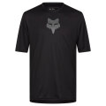 Merlin Cycles Fox Racing Ranger Fox Head Short Sleeve MTB Jersey - Black / Small | FREE delivery over £60 & Easy Returns
