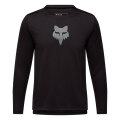 Merlin Cycles Fox Racing Youth Ranger Fox Head Long Sleeve MTB Jersey - Black / Small | FREE delivery over £60 & Easy Returns