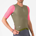 Merlin Cycles Castelli Corretto Short Sleeve Jersey - SS26 - Elmwood / Rosa Giro / White / Small | FREE delivery over £60 & Easy Returns