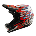 Merlin Cycles Troy Lee Designs D4 Overspray Composite Full Face Helmet - White / Red / Medium / 57cm / 58cm | FREE delivery over £60 & Easy Returns
