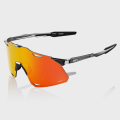 Merlin Cycles 100% Hypercraft Sunglasses - HiPER Mirror Lens - Black Chrome / HiPer Red Mirror Lens | FREE delivery over £60 & Easy Returns