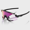 Merlin Cycles 100% Slendale Sunglasses - Photochromic Lens - Gloss Black / Purple Flash Mirror Photochromic | FREE delivery over £60 & Easy Returns