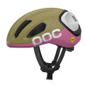 Merlin Cycles POC Amidal Mips Road Cycling Helmet - Olivine Green Matt / Thulite Pink Matt / Medium / 54cm / 59cm | FREE delivery over £60 & Easy Returns