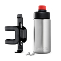 Merlin Cycles Woom GLUG Stainless Steel Bottle + Bottle Cage - Stainless / 500ml | FREE delivery over £60 & Easy Returns