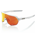 Merlin Cycles 100% S2 Glasses - HiPER Mirror Lens - Soft Tact Off White / HiPER Red Multilayer Mirror Lens | FREE delivery over £60 & Easy Returns