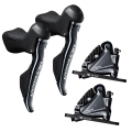 Merlin Cycles Shimano Ultegra R8070 Di2 Hydraulic Disc STI Levers & R8070 Flat Mount Disc Calipers - 11 Speed - Grey 11 Speed Pair 850mm front 1450mm rear hose | FREE delivery over £60 & Easy Returns