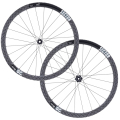Merlin Cycles Sector GCi Carbon Clincher Disc Gravel Wheelset - 700c - Black / Shimano / 12mm Front - 142x12mm Rear / Centerlock / Pair / 10-11 Speed / Clincher / 700c