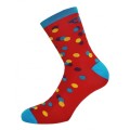 Merlin Cycles Cinelli Cycling Socks - Caleido Dots Red / XSmall / Small | FREE delivery over £60 & Easy Returns