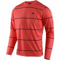 Merlin Cycles Troy Lee Designs Flowline Long Sleeve Cycling Jersey  - Stacked Coral / Small