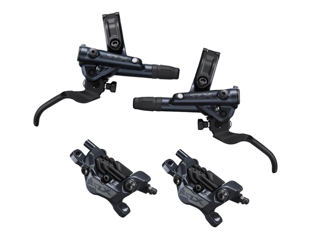 Shimano SLX M7120 Front And Rear Disc Brake Set Merlin Cycles