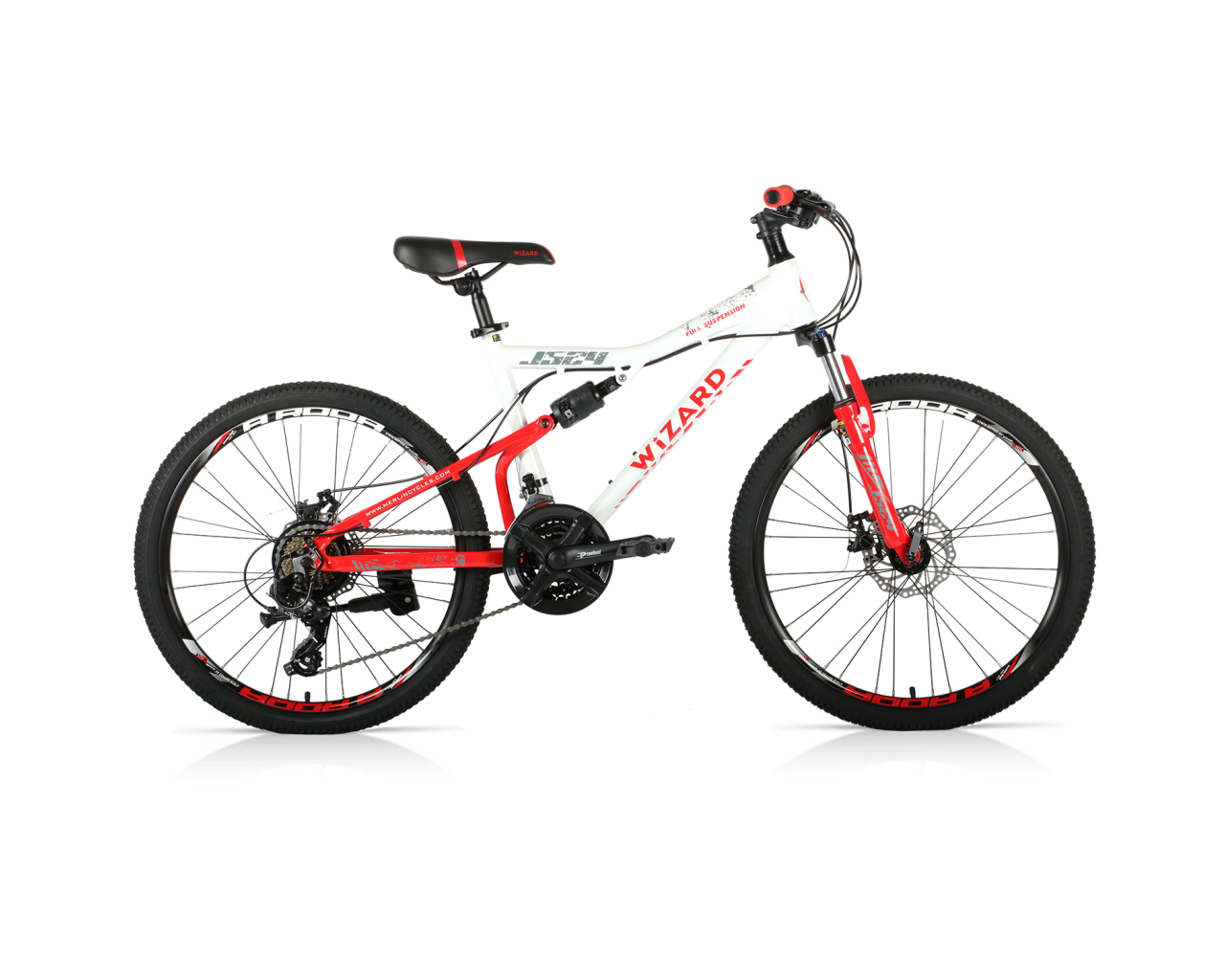 Wizard JS24 Kids Full Suspension MTB Bike 24" Wheels Merlin Cycles