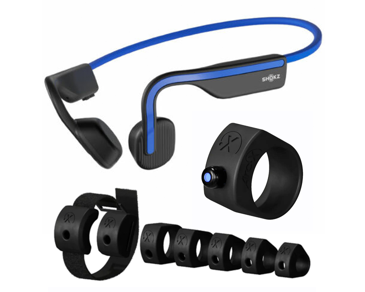 Shokz OpenMove Bone Conduction Headphones & ArcX Smart Ring Bundle Merlin Cycles