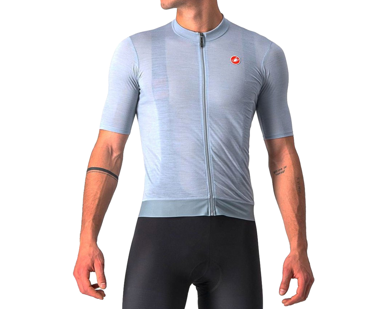 Bianchi Milano ISALLE Short Sleeve Cycling Jersey – Celeste, Men's, Race Fit, Full Zipper, Polyester