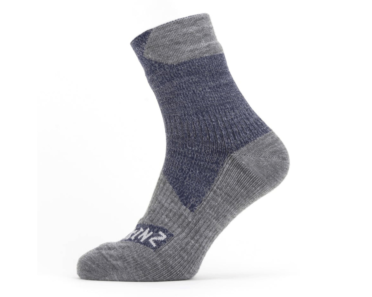 SealSkinz Waterproof Ankle Length Cycling Socks – Black/Grey, Hydrostop, Unisex