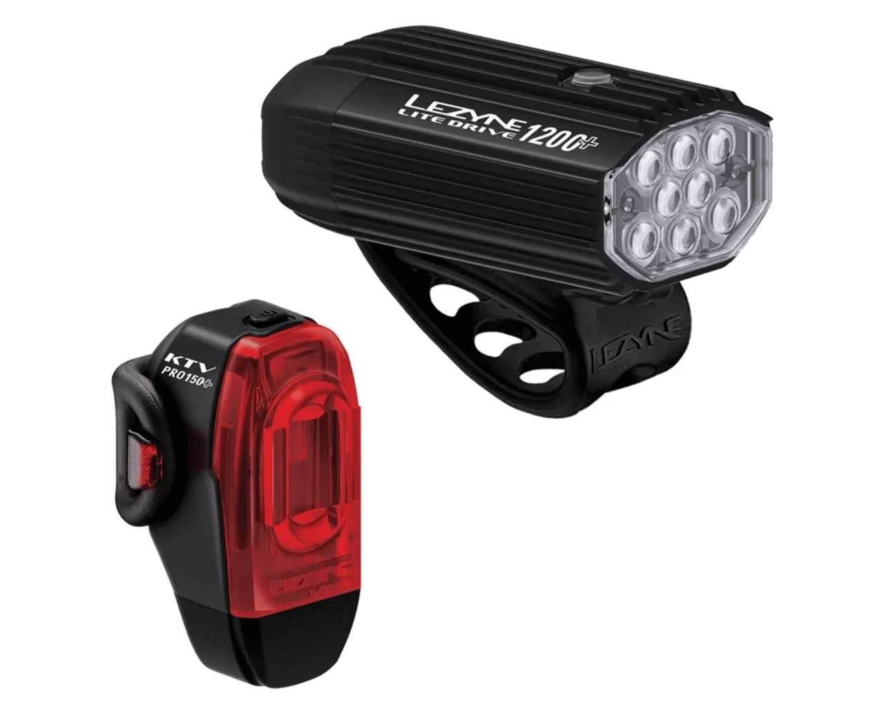 Lezyne Lite Drive 1200+ KTV Drive Pro+ LED Bike Lights Pair Merlin Cycles