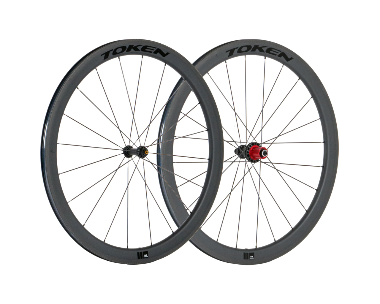 token resolute c45r carbon clincher road wheelset