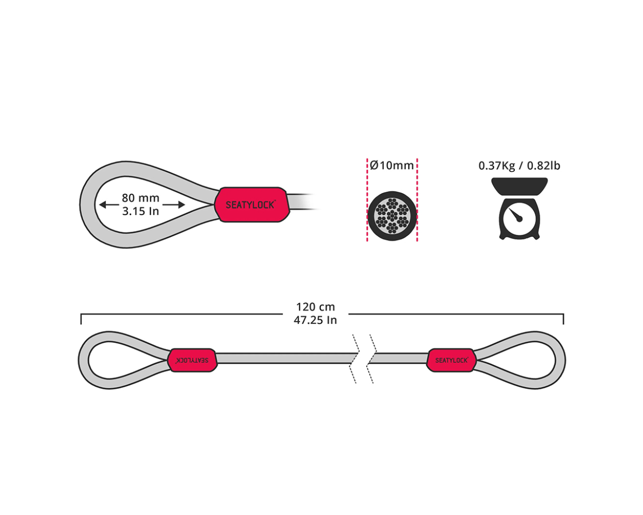 Seatylock Cable Loop 120 | Merlin Cycles