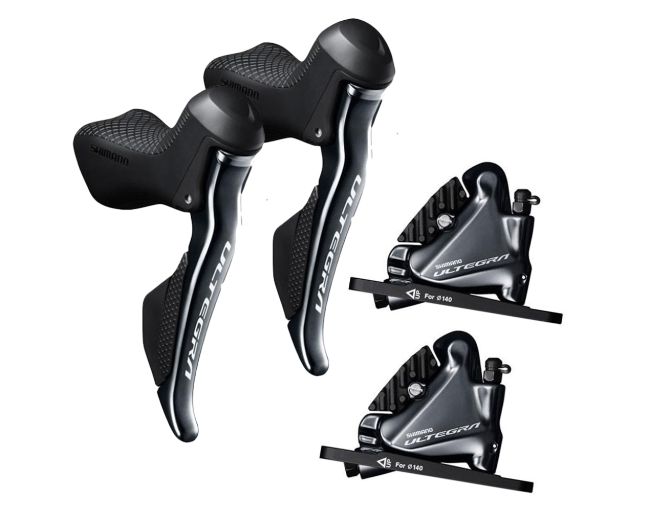 thumbnail image 2 of Shimano Ultegra Di2 ST-R8070 Hydraulic STI Lever Hood/Bracket Cover Set – Black, Road Bike 2 of 6