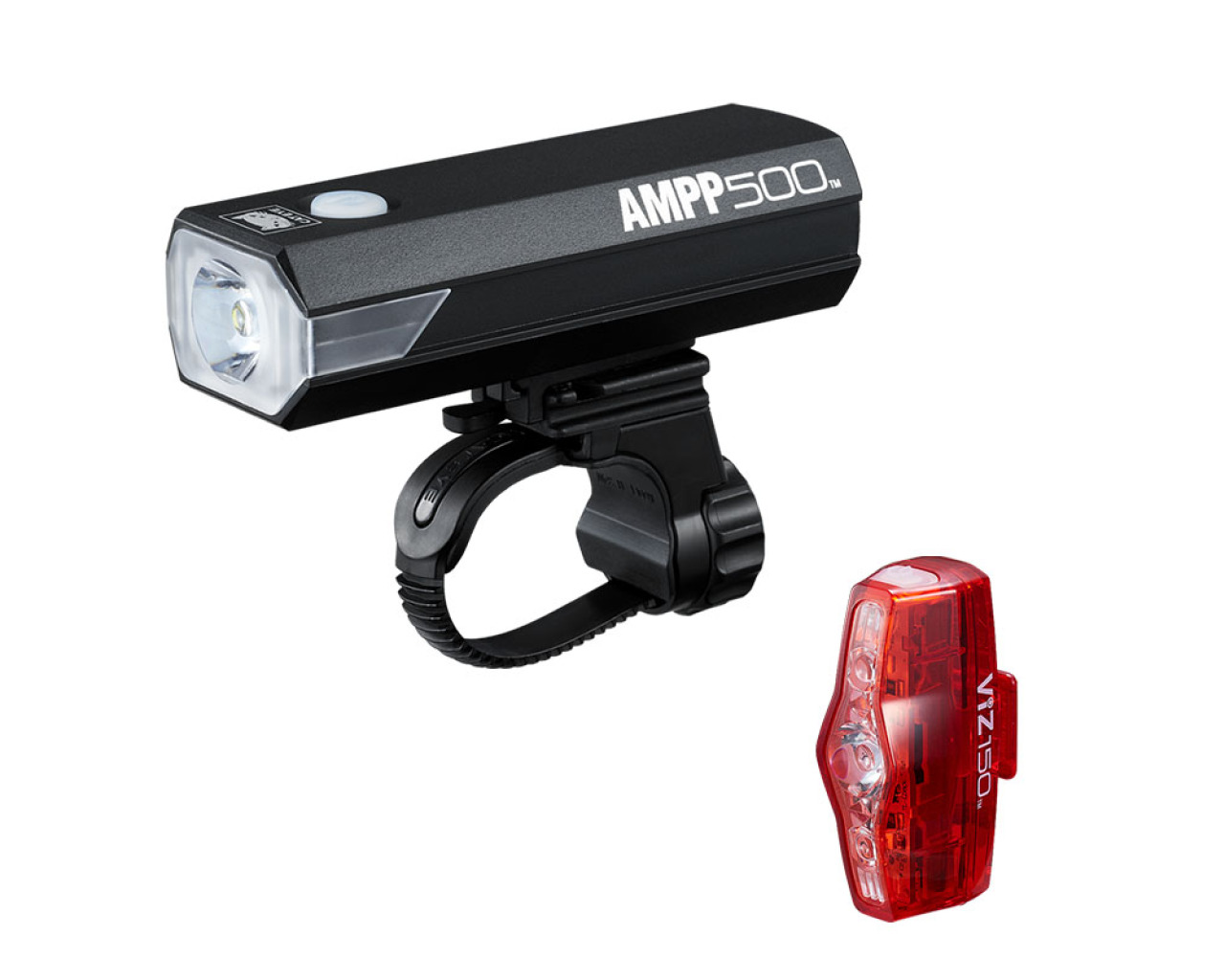 Cateye AMPP 500 / Vis 150 USB Rechargeable Bike Light Set Merlin Cycles