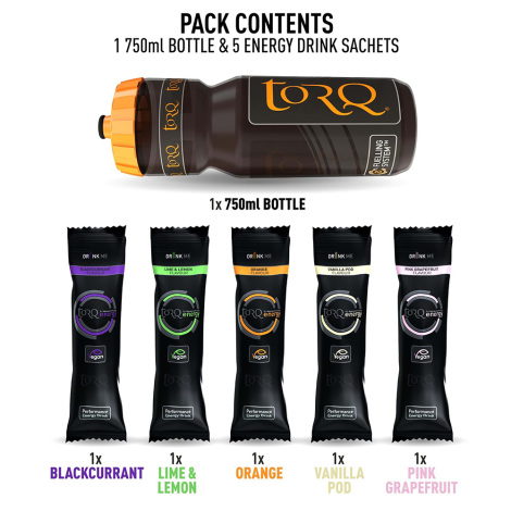 Image of Torq Energy 750ml Bottle Pack (5 Flavours) - OS