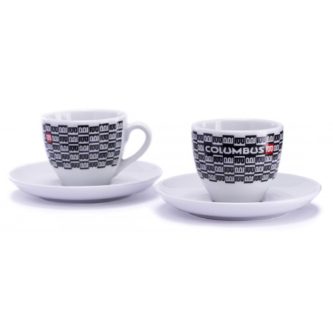 Image of Columbus Cento Espresso Mugs - White / Black
