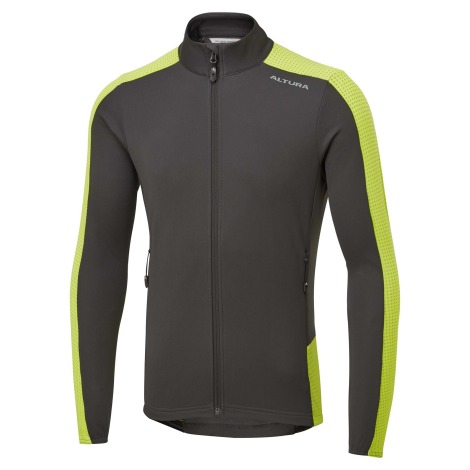 Image of Altura Nightvision Long Sleeve Cycling Jersey - 2022 - Lime / Carbon / Small