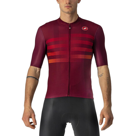 Castelli Endurance Pro Short Sleeve Cycling Jersey - SS22 - Bordeaux / Red / Orange / 2XLarge