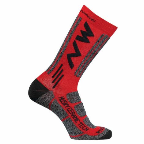 Image of Northwave Husky Ceramic Tech 2 Cycling Socks - Red / Large