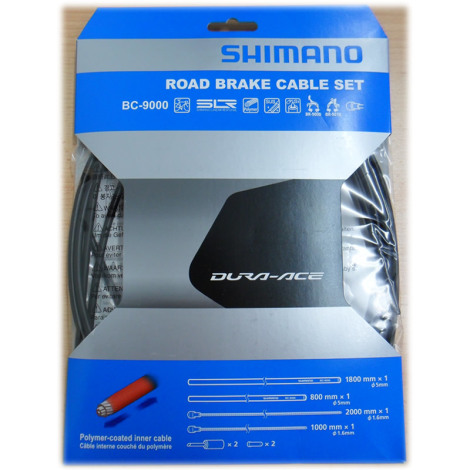 Shimano Road Brake Cable Set With Polymer Coated Inner Wire