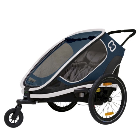 Image of Hamax Outback Twin Child Trailer - Navy